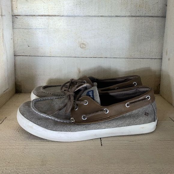 Sperry Other - Mens sperry top sider tuck brown boat shoes slip on size 7 M